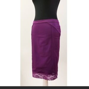 Black lace satin Marciano skirt
